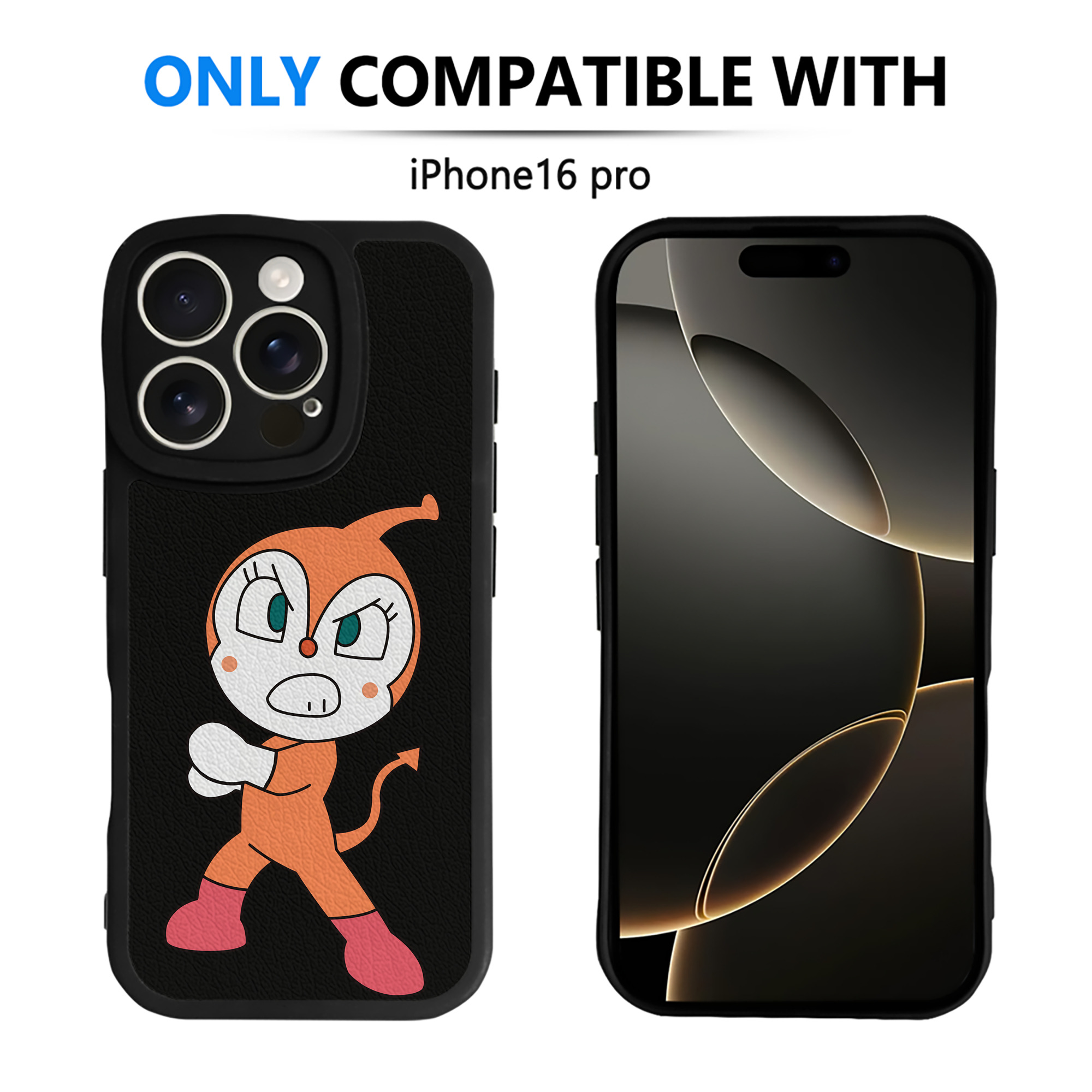 （画像用） アンパンマン Anpanman 【iPhone 16シリーズ対応】シリコンスマホケース（レザー調） 材質：シリコン